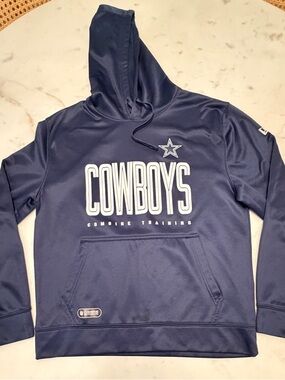 NFL Dallas Cowboys Authentic Dark Blue Hoodie Size Small